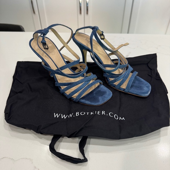 Botkier Blue velvet sandals 3” heels - Picture 1 of 1